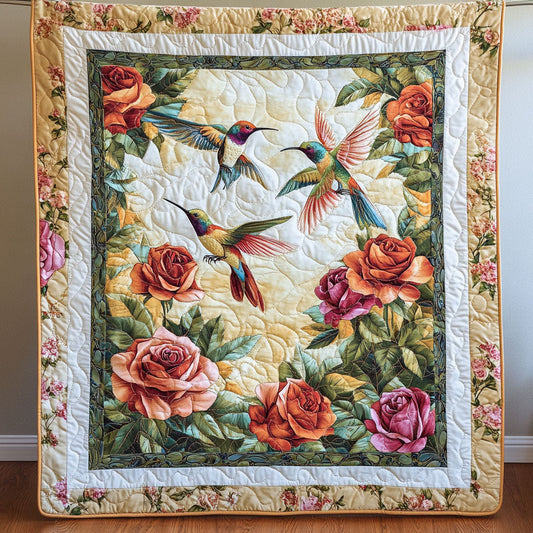 Hummingbird Rose CW2804064CL Quilt