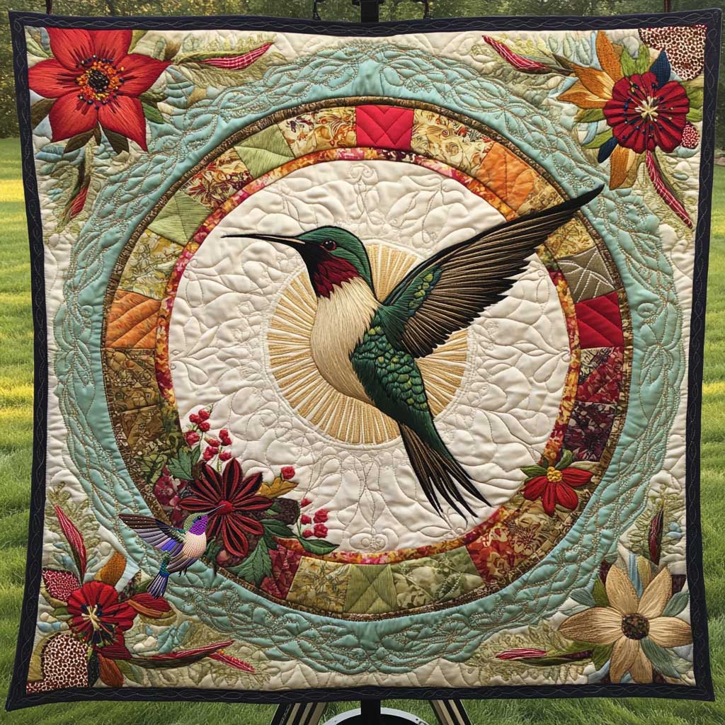 Hummingbird's Petal Voyage WN0910012CL Quilt