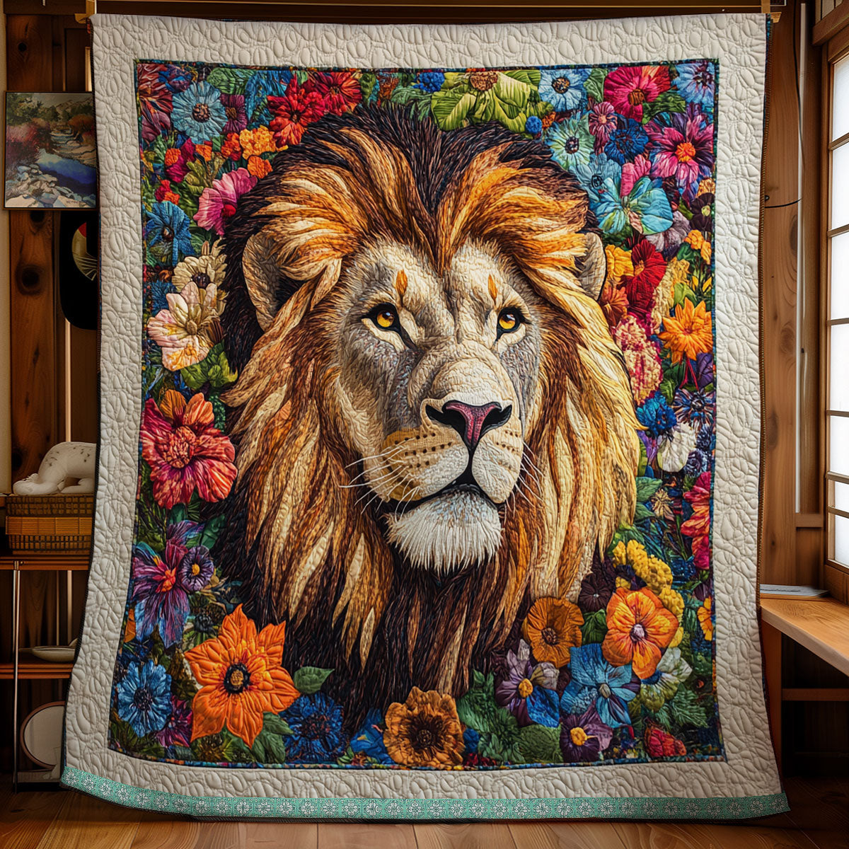 Lion Flower WX1511031CL Quilt