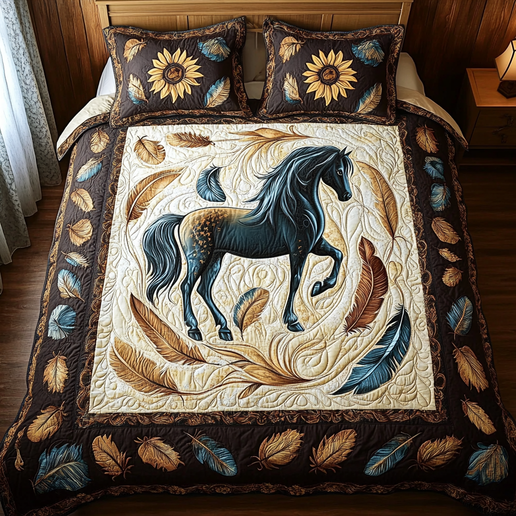 Feather And Horse WY0301008CL Duvet Cover Set