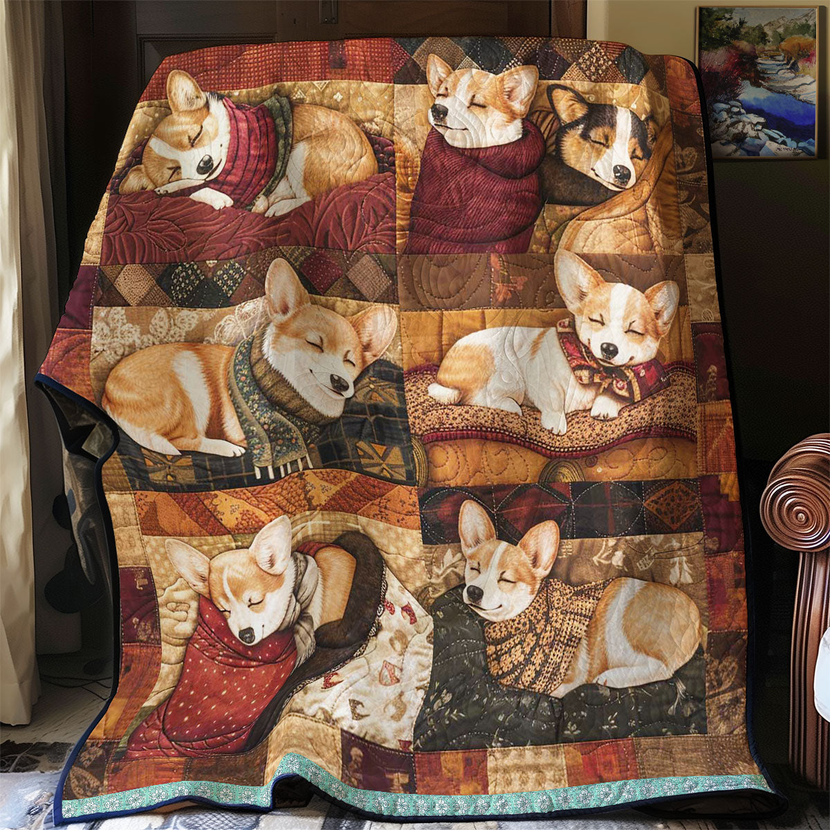 Corgi Cozy Dreams WN1209001CL Quilt