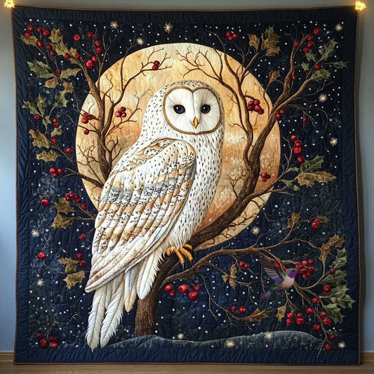 Christmas Eve White Owl WP0711010CL Quilt