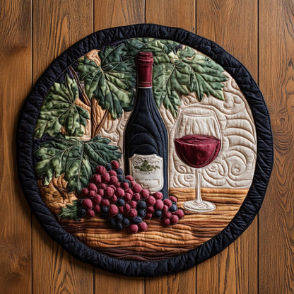 Elegant Wine CP0605015CL Quilted Round Mat