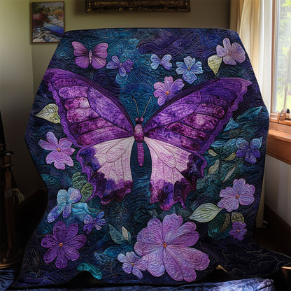 Purple Butterfly WY2311043CL Quilt