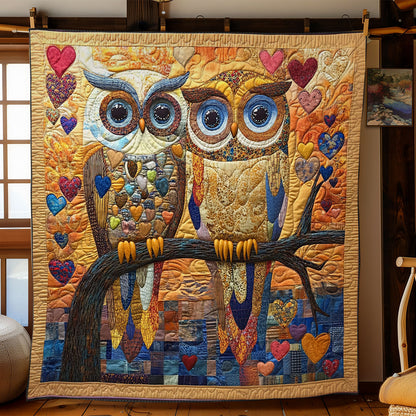 Heart Couple Owl WY1502057CL Quilt