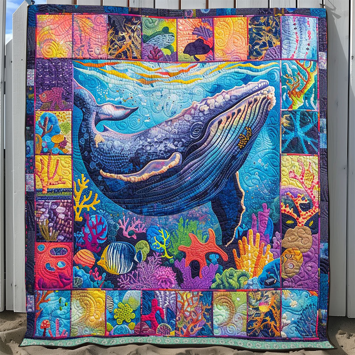 Whale Surfing WP0509053CL Quilt