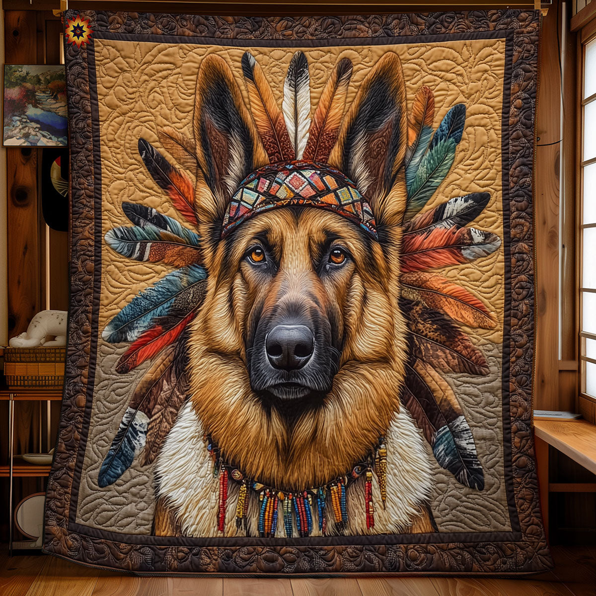 Native American German Shepherd WY1511023CL Quilt