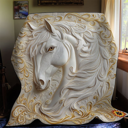 White Gold Royal Horse WY1411010CL Quilt