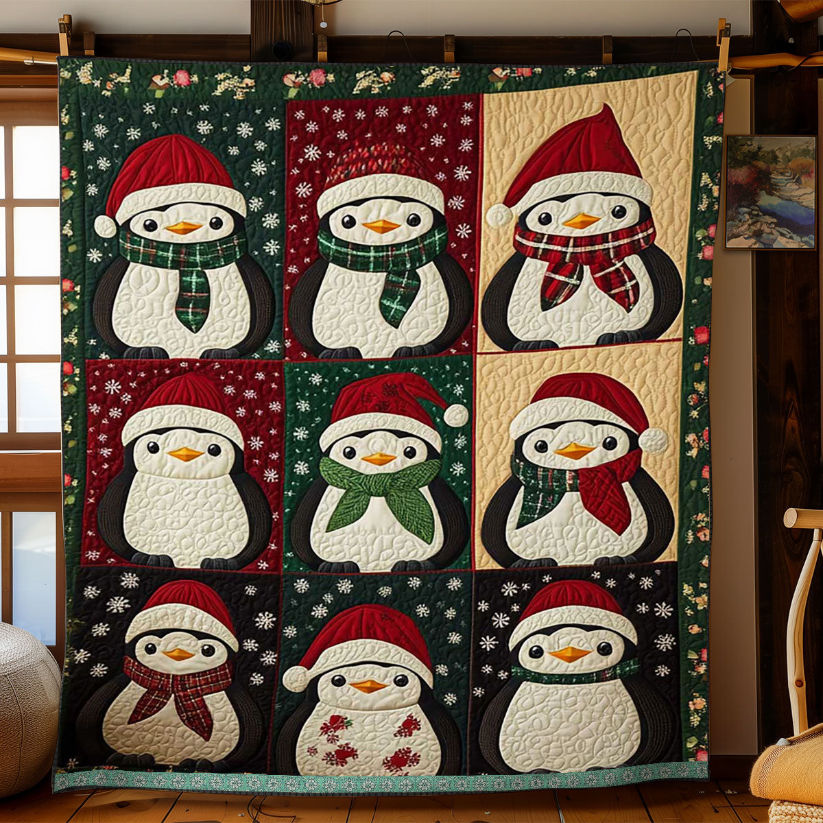 Christmas Penguin WJ2809003CL Quilt