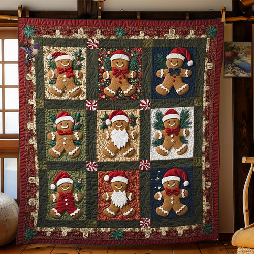 Rustic Gingerbread Christmas WN2211037CL Quilt