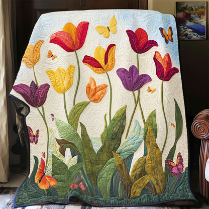 Colorful Tulip Garden WY1502035CL Quilt