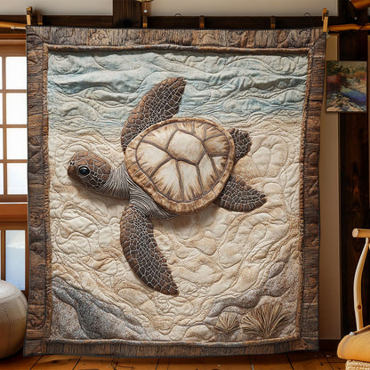 Turtle In Beach WY2001017CL Quilt