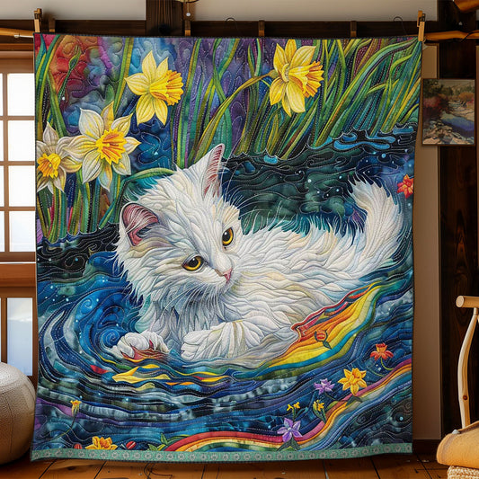 Cat Playing In The Water WJ2309001CL Quilt