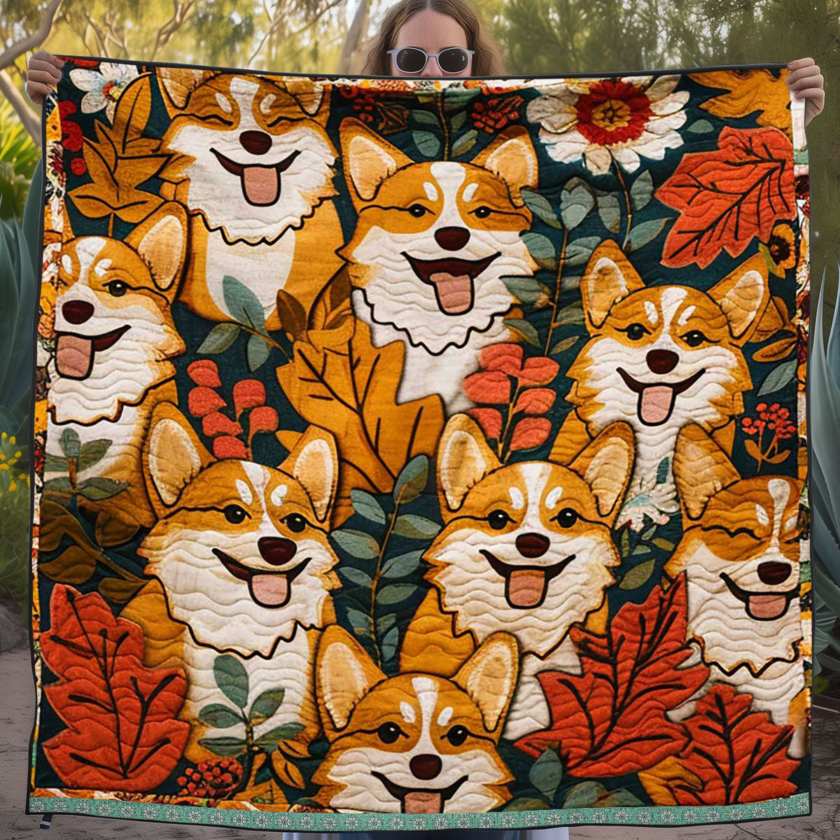Cute Corgi WJ1309001CL Quilt