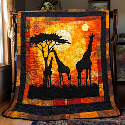 Africa Giraffe Sunset WP2108001CL Quilt