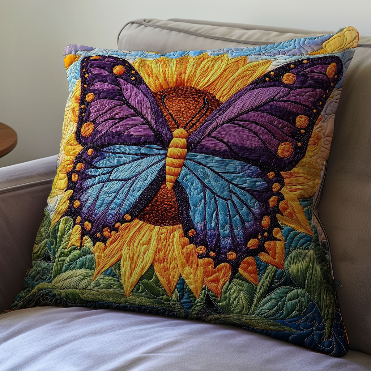 Butterfly Sunflower WX2001119CL Quilt Pillow Case