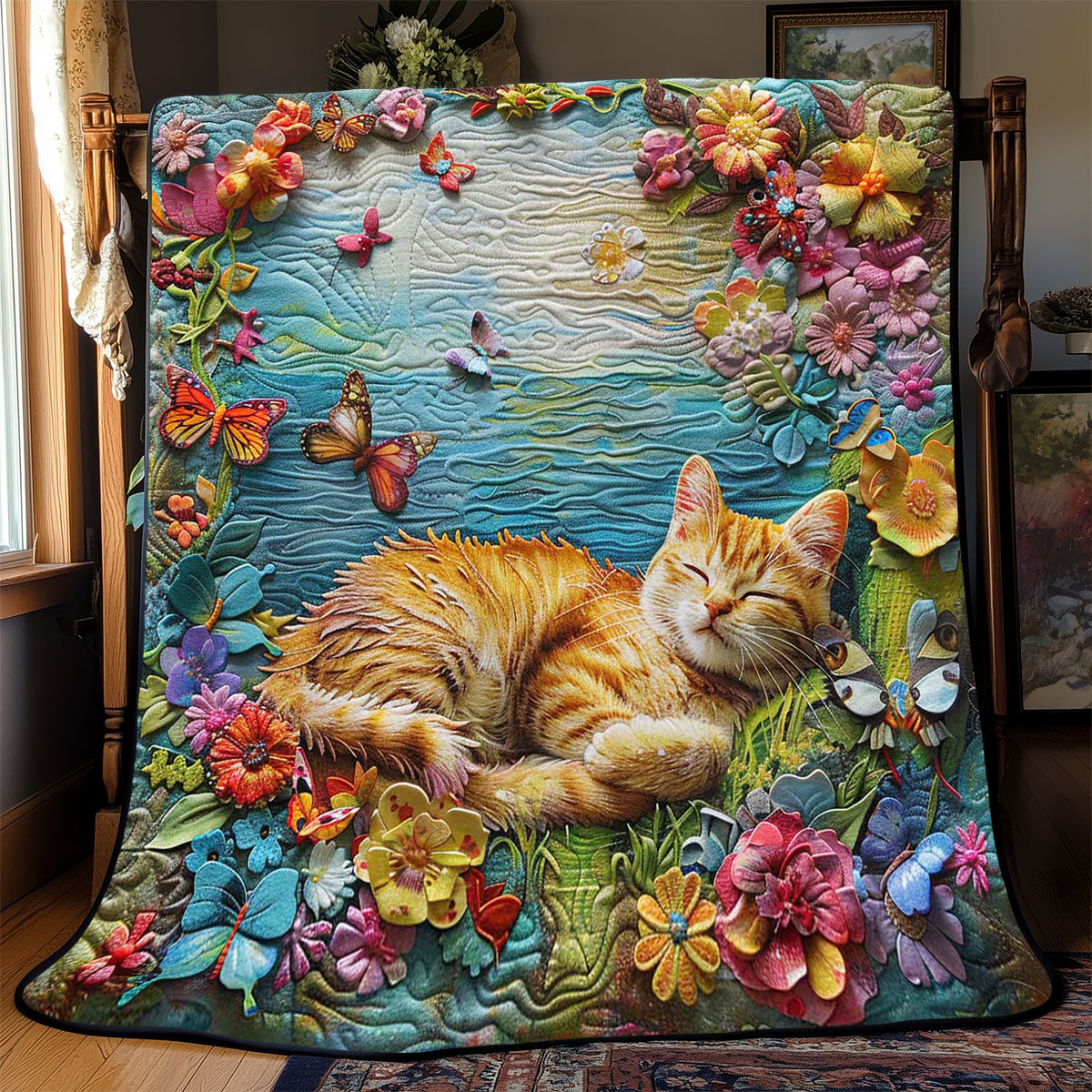 Cat Sleep Peacefully WP2108012CL Quilt