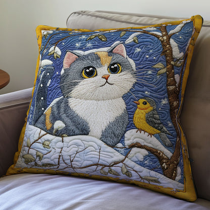 Cat Snow WX2001127CL Quilt Pillow Case