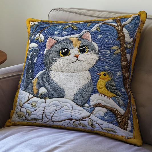 Cat Snow WX2001127CL Quilt Pillow Case