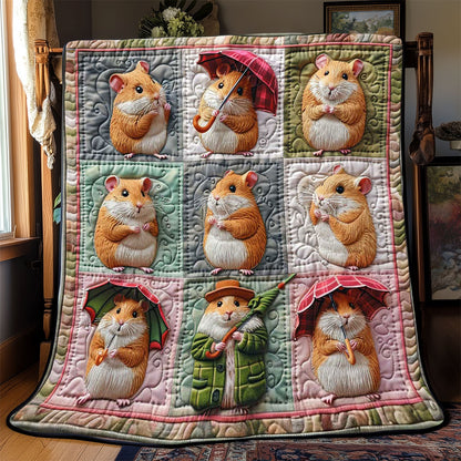 Cute Raining Hamster WP2008014CL Quilt