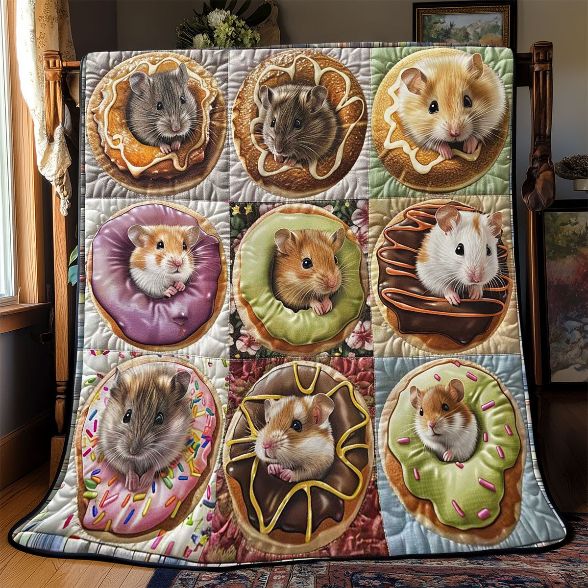 Donut Lover Hamster WP2008016CL Quilt