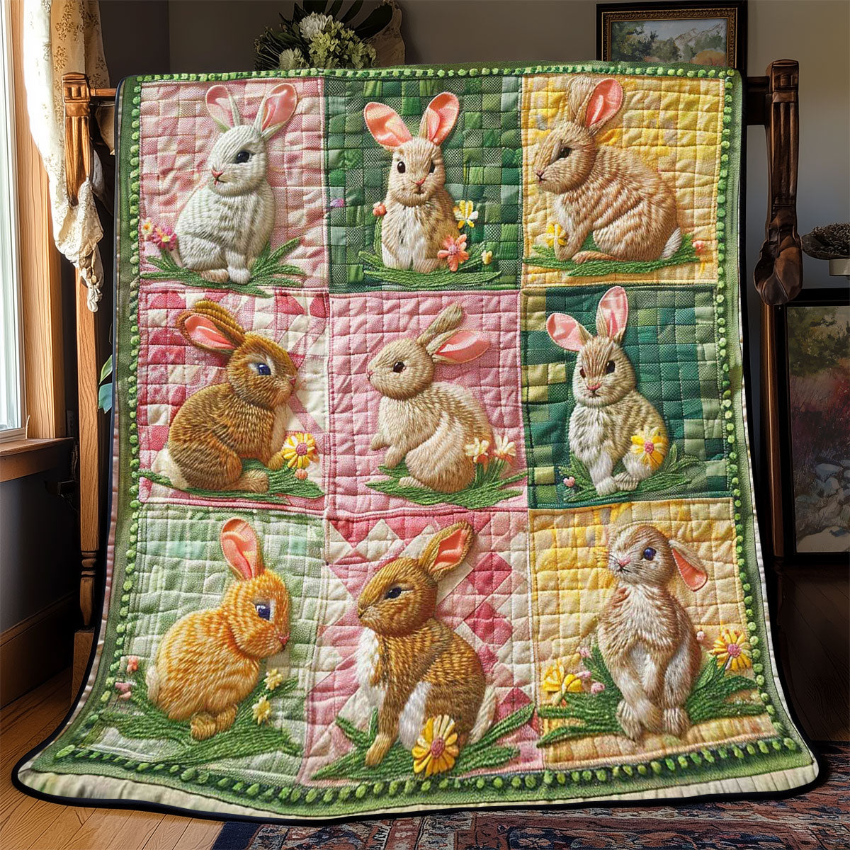 Farm Bunny Collection WP2108016CL Quilt