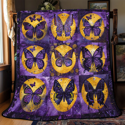 Full Moon Purple Butterfly WP2008024CL Quilt