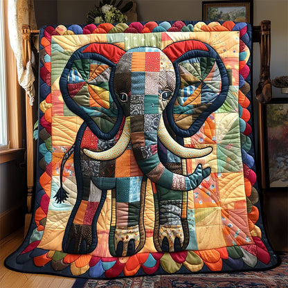 Funny Elephant Patchwork WP2108020CL Quilt