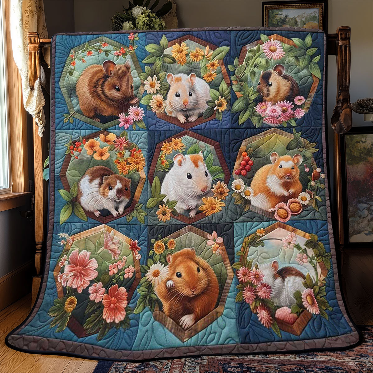 Garden Cute Hamster WP2008026CL Quilt