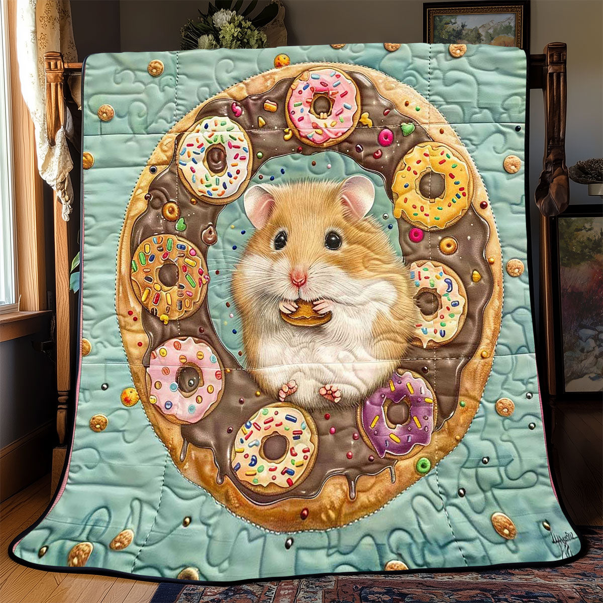Hamster Donut WP2008028CL Quilt