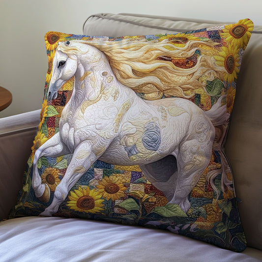 Horse Sunflower WX2001151CL Quilt Pillow Case