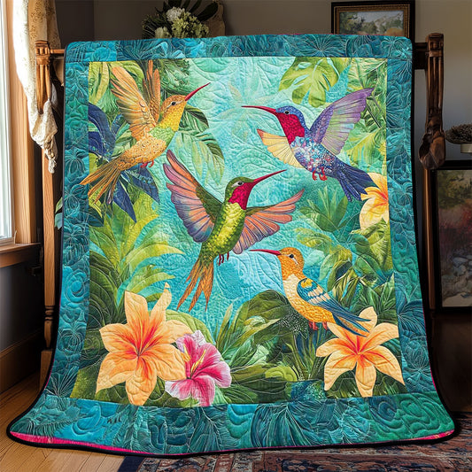 Hummingbird Tropical Forest WP2008033CL Quilt