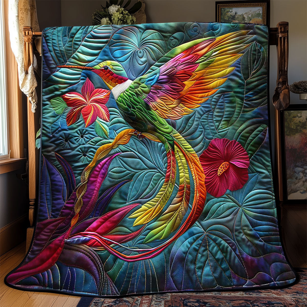 Long Tail Hummingbird WP2008036CL Quilt