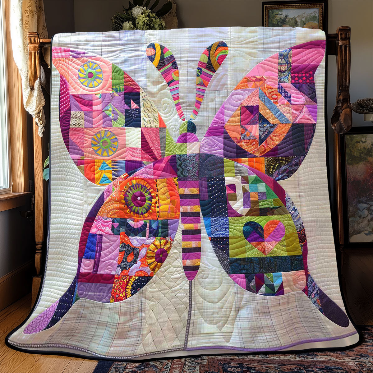 Patchwork Butterfly WP2108027CL Quilt