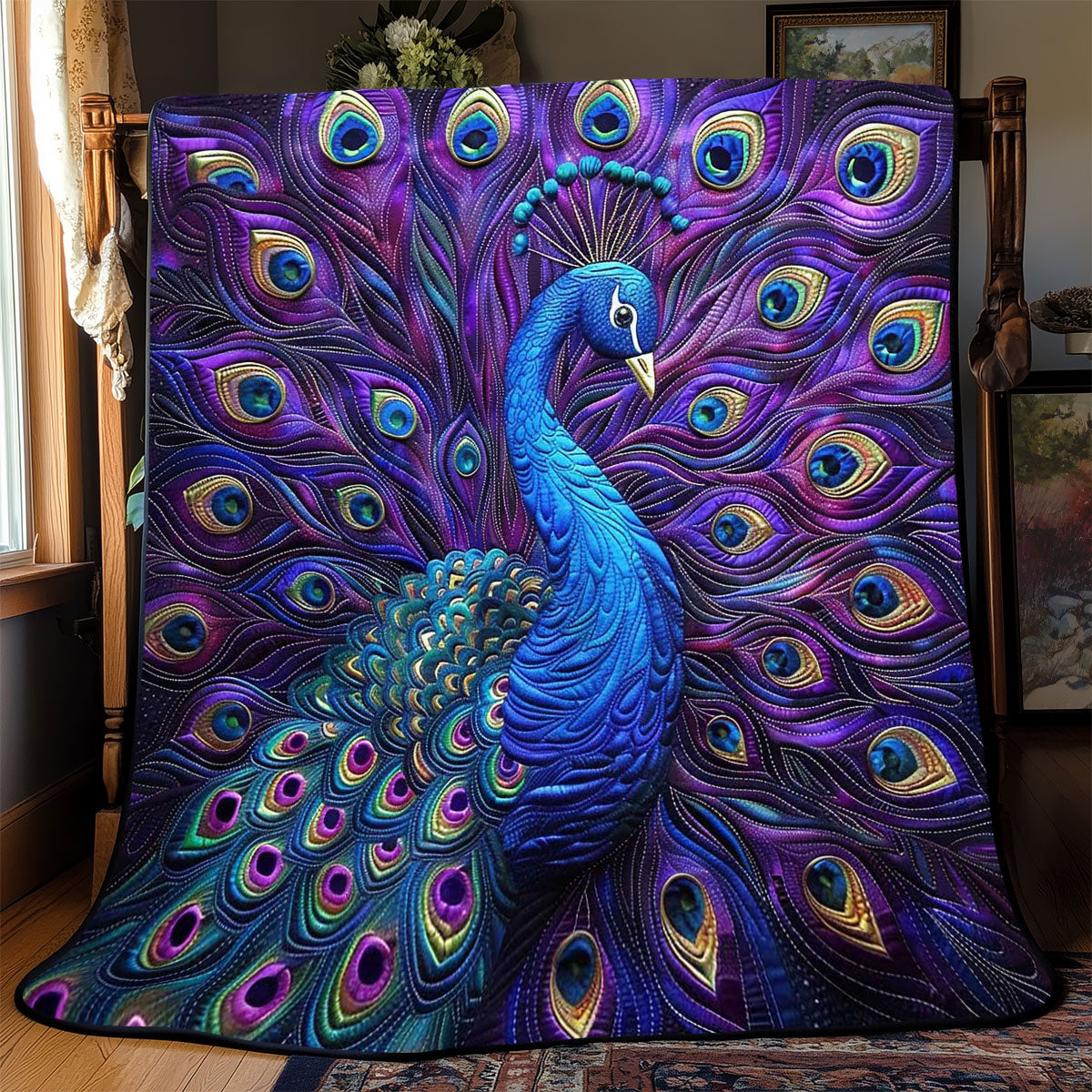 Purple Peacock WP2108030CL Quilt