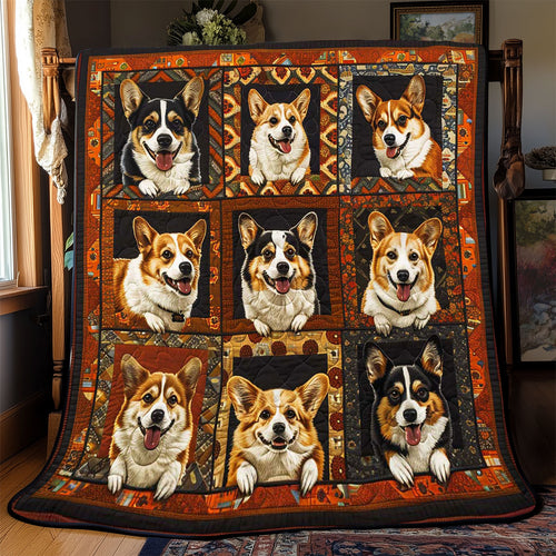 Smiling Royal Corgi WP2008051CL Quilt