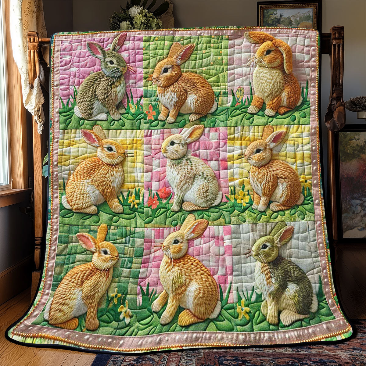 Spring Bunny WP2108038CL Quilt