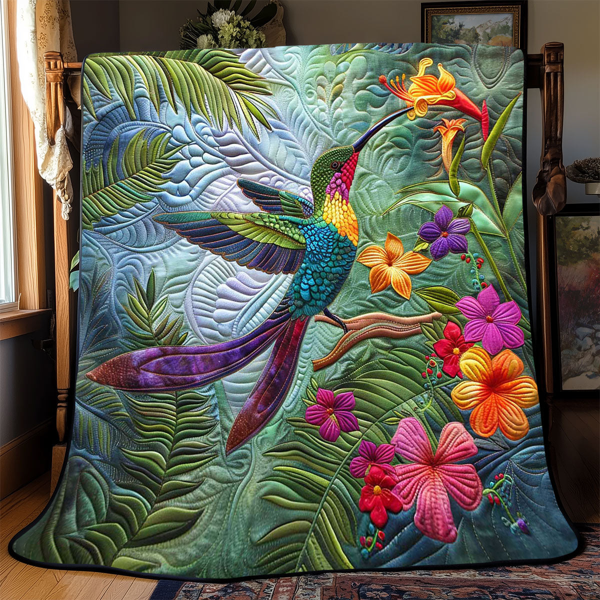 Tropical Hummingbird WP2008062CL Quilt