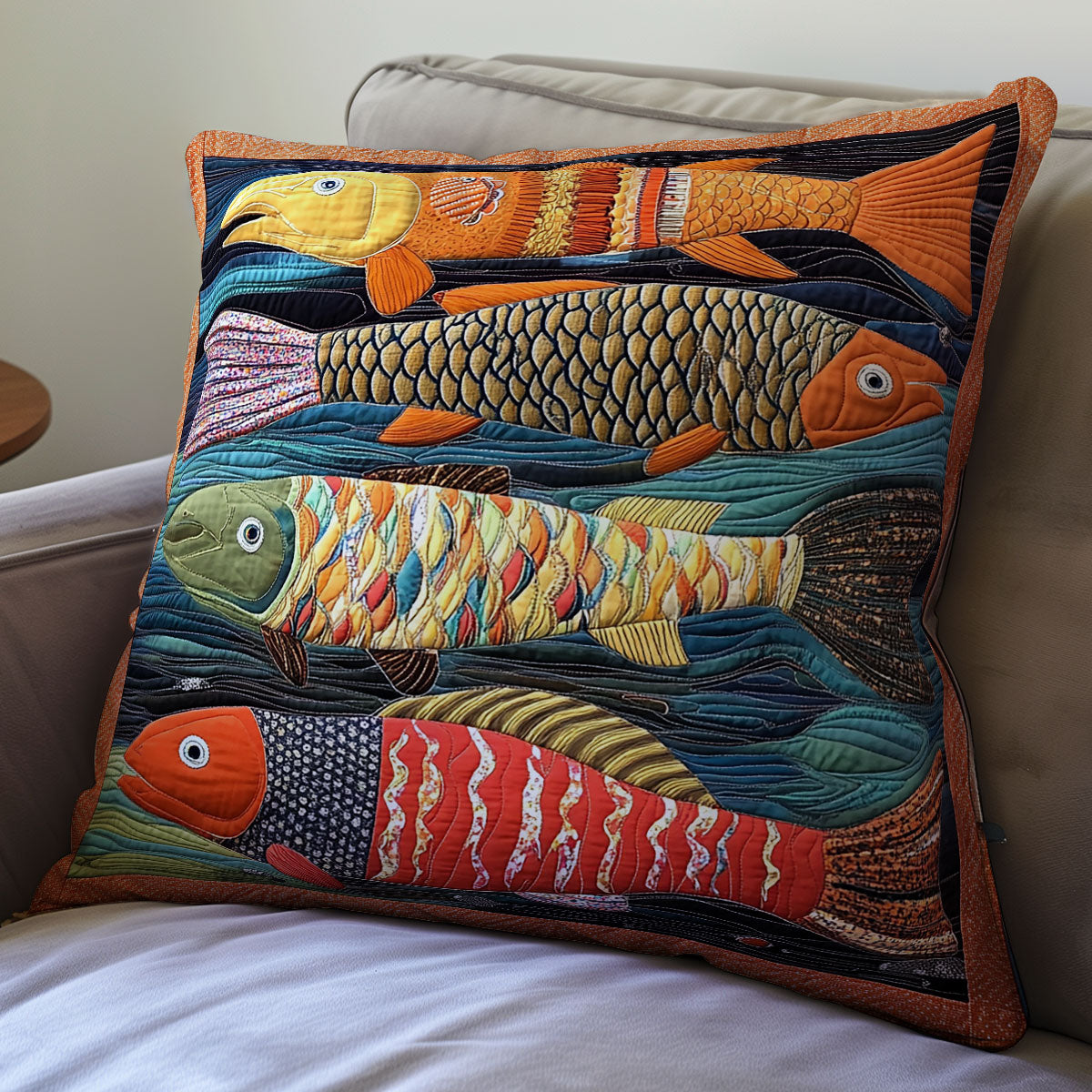 Vibrant Fish WX2001166CL Quilt Pillow Case