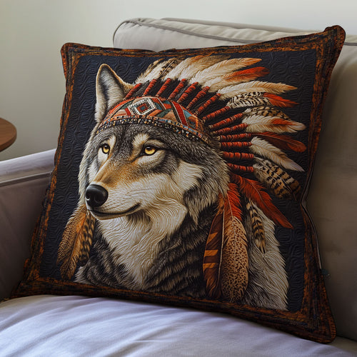 Wolf Native American WX2001175CL Quilt Pillow Case