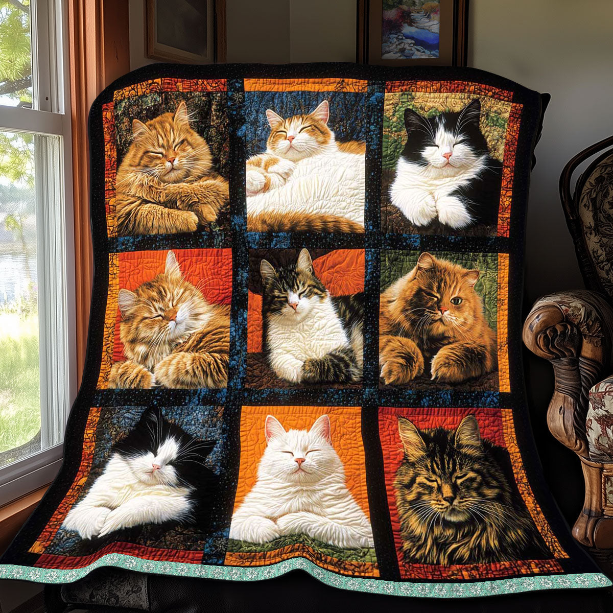 9 Sleeping Cat WP0708001CL Quilt