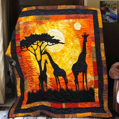 Africa Giraffe Sunset WP2108001CL Quilt