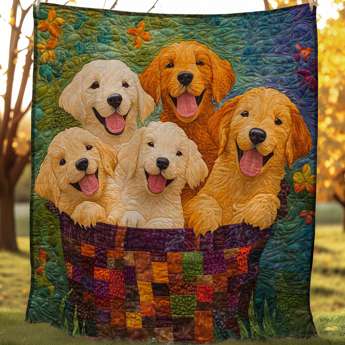 Basket Puppy WP0508015CL Quilt