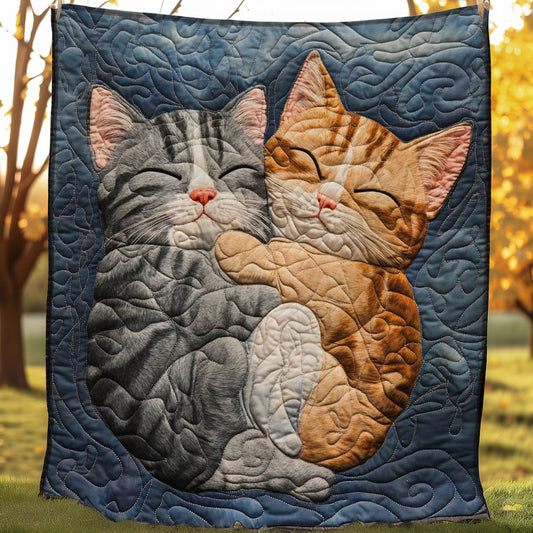 Cat Cuddling WP0608007CL Quilt