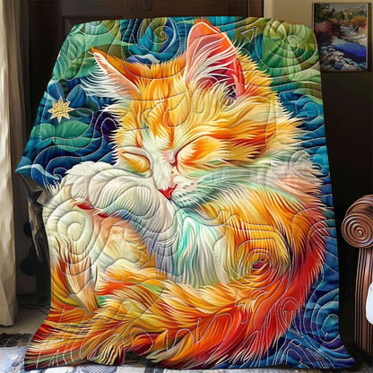 Cat Curled Up WP2008006CL Quilt