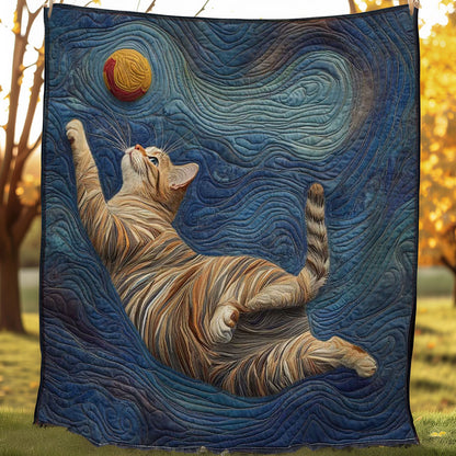 Cat Playing Ball WP0208033CL Quilt