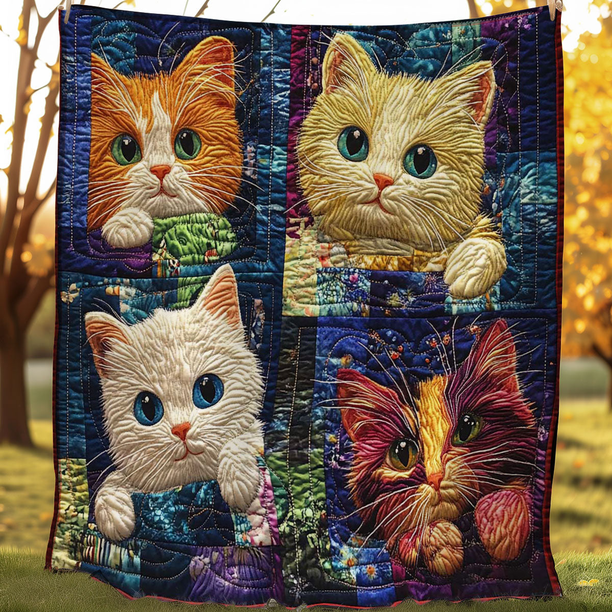 Cat Sneaking WP0608026CL Quilt