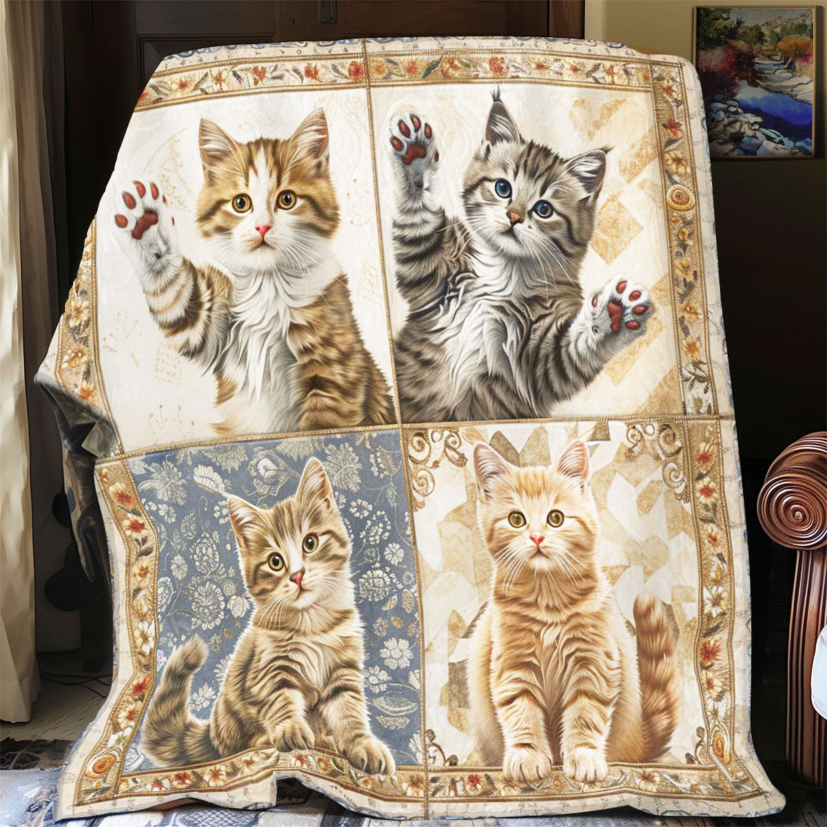 Cheering Cat WP1308042CLCL Quilt