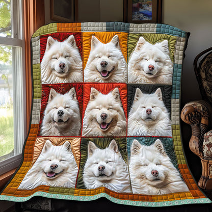 Chubby Samoyed Collection WP3008041CL Quilt