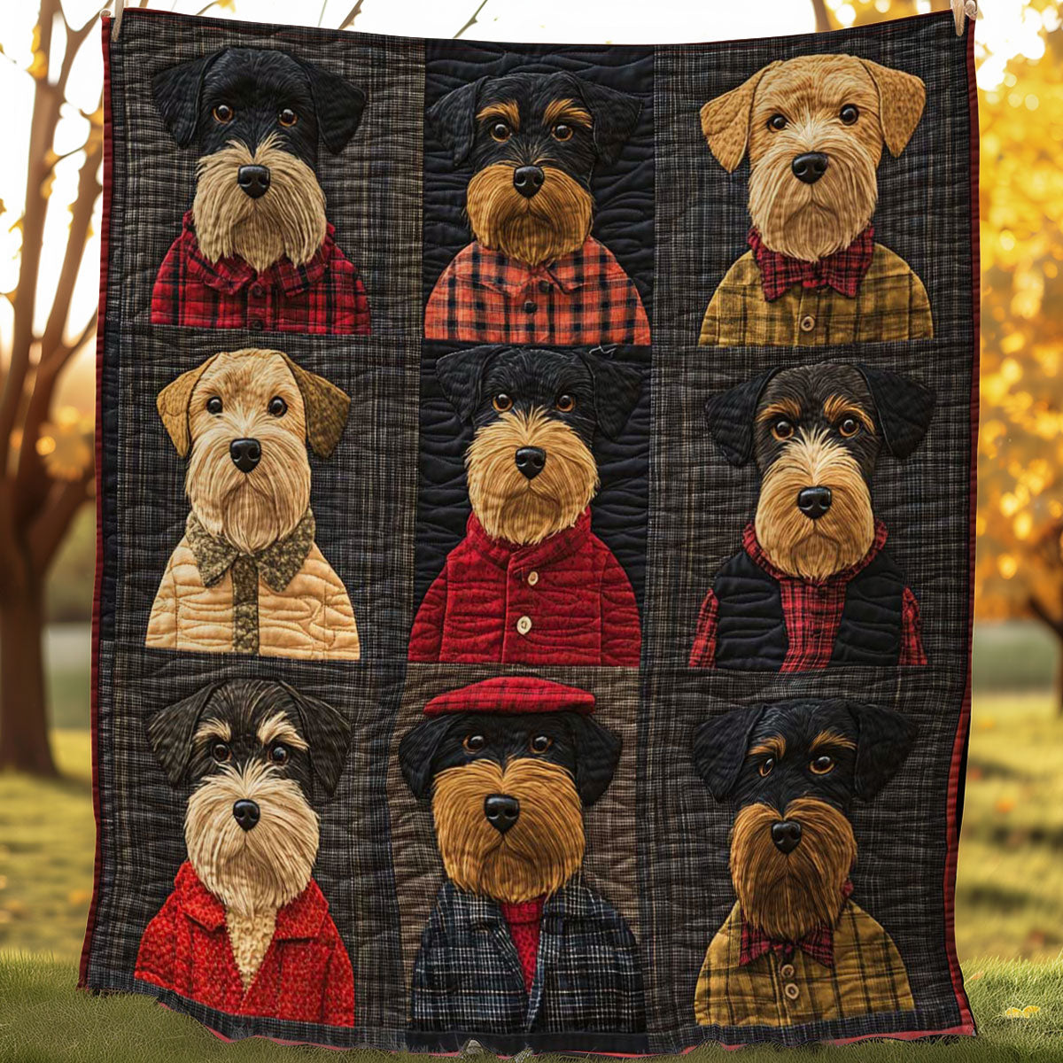 Collection Miniature Schnauzer WP0508028CL Quilt